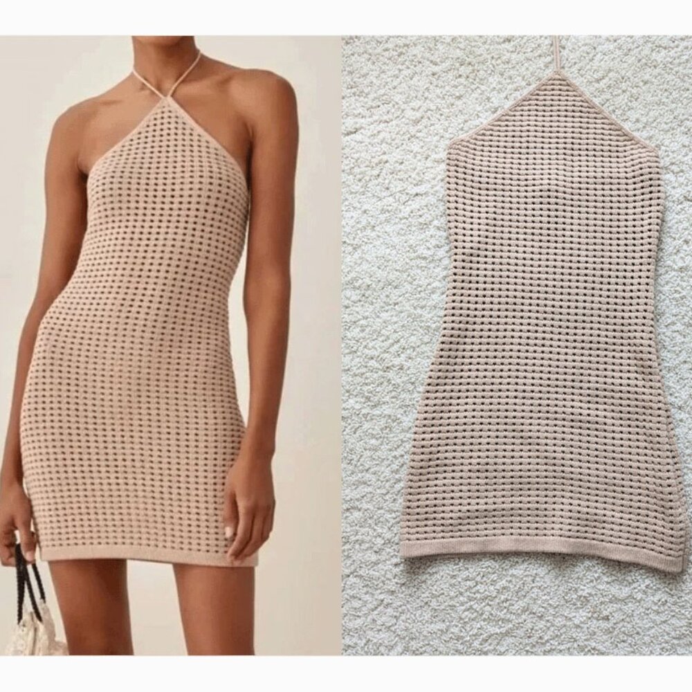 Reformation Tan Mini Dress